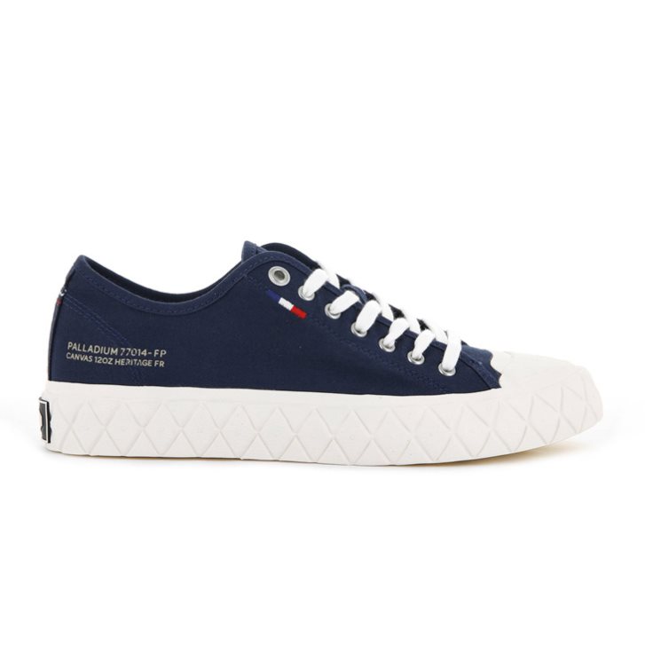 Baskets Palladium Palla Ace Tela Low Tops Homme Bleu Marine | FR KXA180L